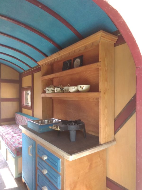 interior gypsy wagon